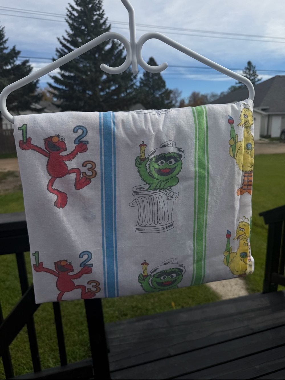 1994 Sesame Street Flat Sheet - Twin